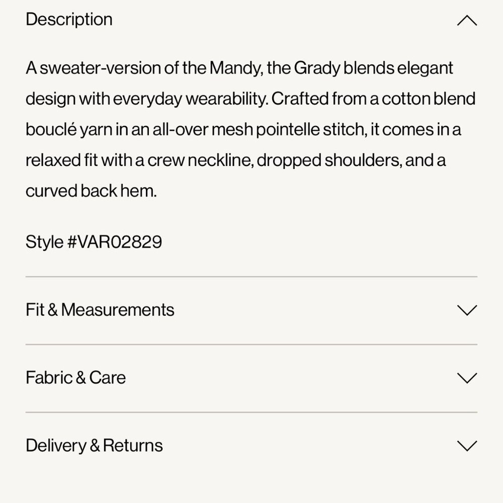 NWT Varley Grady Boucle Knit Sweater Cream - Picture 10 of 11